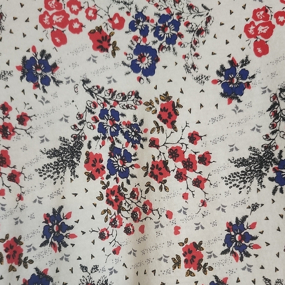 Old Navy Floral Print Dress - Red and Blue - Picture 3 of 4